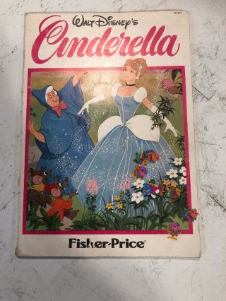 1950 Walt Disney Cinderella Fisher Price Comic Book 3112t Bright Coloring
