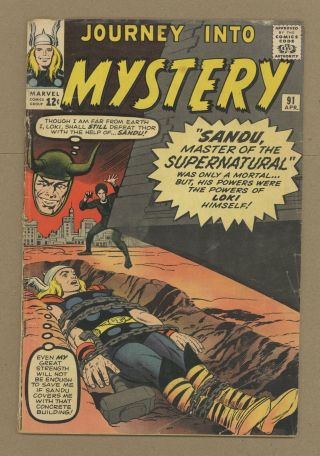 Thor (1st Series Journey Into Mystery) 91 1963 Gd/vg 3.  0