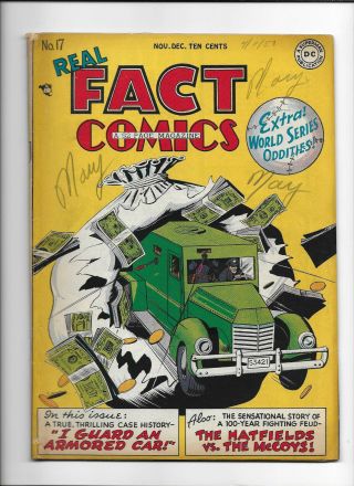 Real Fact Comics 17 [1948 Vg - ] " I Guard An Armored Car "