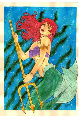 Ariel 3 Sexy Color Pinup Art - Comic Page By Taisa Gomes