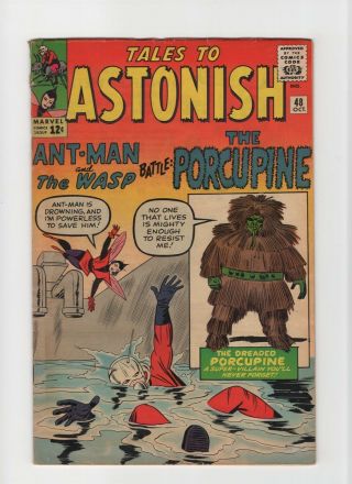 Tales To Astonish 48 Fn - 5.  5 Vintage Marvel Comic Key 1st Porcupine Silver 12c
