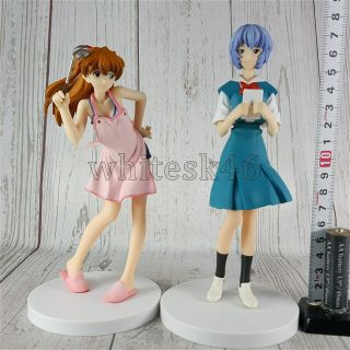 Asuka & Rei Figure Set Neon Genesis Evangelion Anime Authentic From Japan /2223