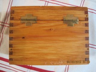 VTG DURKEE FRENCH WORLD OF SPICES Wood Recipe Box 5