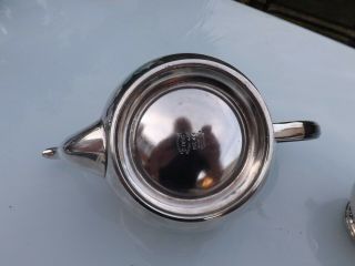Vintage 4 Piece Silver Plated Tea Set - ' Civic ' Sheffield 3