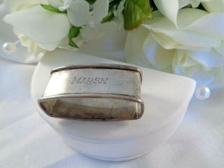 Elegant Estate Antique Sterling Silver Signed Napkin Ring