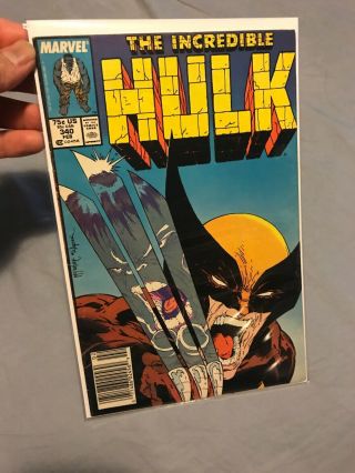 The Incredible Hulk 340 (feb 1988,  Marvel) Key Wolverine Issue Todd Mcfarland