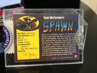 Diamond Comics Wizard Todd McFarlane Platinum Spawn Card 1992 A1 7