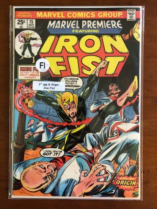 Marvel Premiere 15 Feat.  Iron Fist (may 1974,  Marvel) 1st App & Origin Netflix