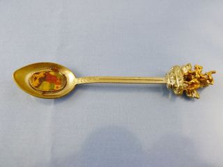 Silverplate Souvenir Picture Bowl Spoon Rcmp Canada By Unbranded
