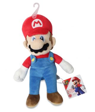 Authentic 9.  5 " Mario Stuffed Plush Sanei Ac01 Mario All Star Series