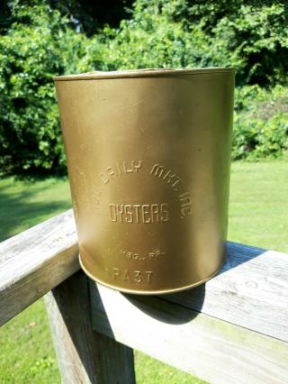 Vintage Gal.  Oyster Can - Harrisburg Daily Mkt Pa37