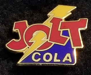 Jolt Cola Pin,  Rare Advertising Lapel Pin.  Enamel.