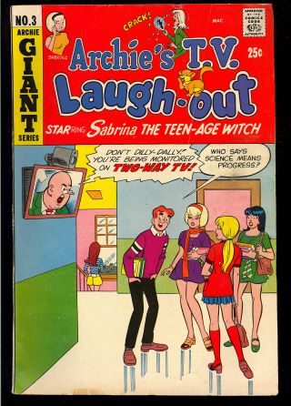 Archie’s T.  V.  Laugh - Out 3,  5 - 6,  8 Sabrina & Josie Group (4 Comics) 1970 Vg,