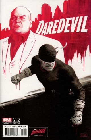 Daredevil 612 Paolo Rivera Tv 1:10 Variant Cover Comic (marvel 2018)