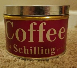 Vintage 1 Lb Schilling Coffee Tin,  No Lid