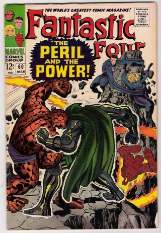 Fantastic Four 60 F,  6.  5 Doctor Doom Jack Kirby Art