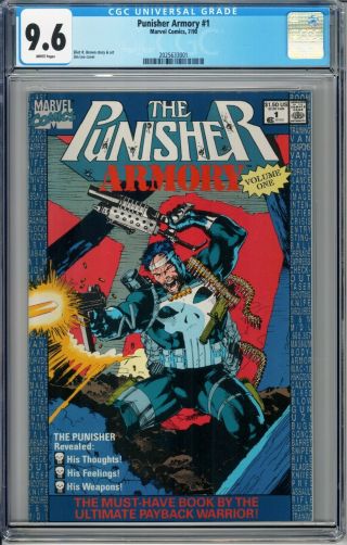 Punisher Armory 1 Cgc 9.  6 White Pages (marvel,  1990) - Jim Lee Cover