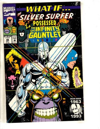 What If ? 49 Vf/nm Marvel Comic Book Infinity Gauntlet Silver Surfer Db13