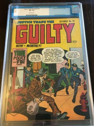 Jack Kirby Highest Graded Justice Traps The Guilty 19 Cgc 8.  5 Ow Precode Crime