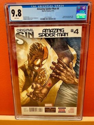 The Spider - Man 4 Cgc 9.  8 2014 Marvel 1st Appearance Of Silk Key