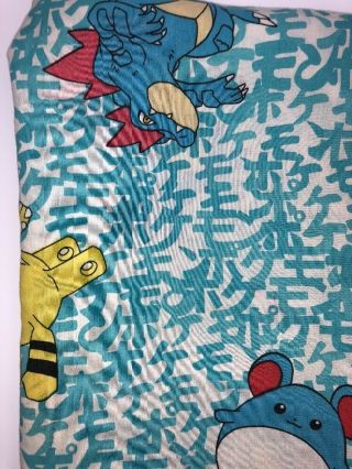 Vintage Nintendo Pokemon Fleece Blanket Pikachu Snorlax Eevee 1995 3