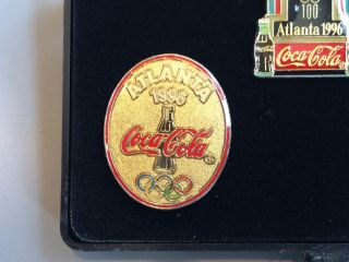 RARE SET OF THREE COCA COLA OLYMPICS PINS ATLANTA 1996 COKE 3
