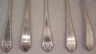 10 Silver Plate Spoons By National Silver Co.  5 - Ice Tea & 5 - Soup 