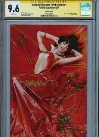 Vampirella Roses For Dead 1 Virgin Variant Cgc 9.  6 Ss Signed By Mike Mayhew