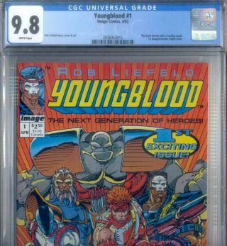 Primo: Youngblood 1 Nm/mt 9.  8 Cgc Liefeld Flipbook Cards 1992 Image Comics
