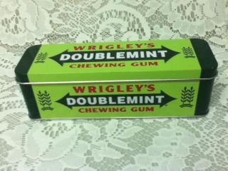 Wrigleys Double Chewing Gum Advertising Tin Box