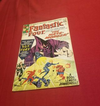 Fantastic Four 21 (dec 1963,  Marvel) The Hate - Monger 12 Cent Comic