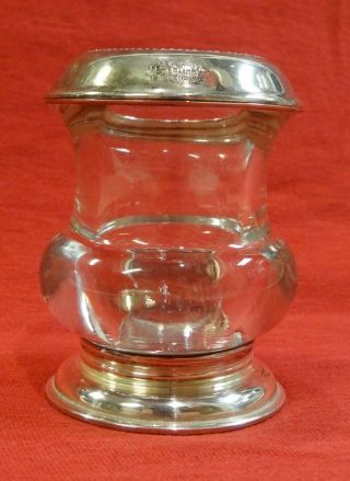 Vintage Frank M.  Whiting Sterling Silver Footed & Glass Urn Vase Marked Sterling