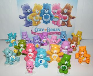 Care Bear Figure Set Of 17 Different Care Bears - Wonderheart Bear And More