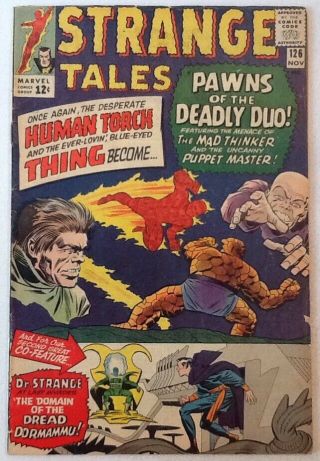 Strange Tales 126 Vg/fn 5.  0 1st Appr.  Dormammu & Clea (nov 1964,  Marvel)