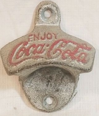 Vintage Coca - Cola Bottle Opener Wall Mount Cast Iron Taiwan 4 Coke