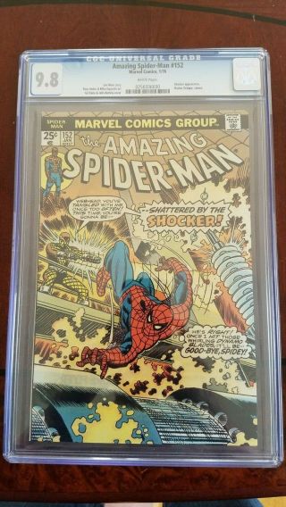 The Spiderman 152 Cgc 9.  8 Nm/mt White Pages The Shocker Cover