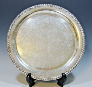 Wilcox International Silver Company Silverplate Round Tray 10 " (item 123)