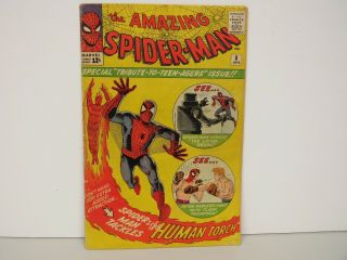 Marvel Comic 1/1964 Vol.  1 No.  8 - Human Torch - The Spider - Man 2