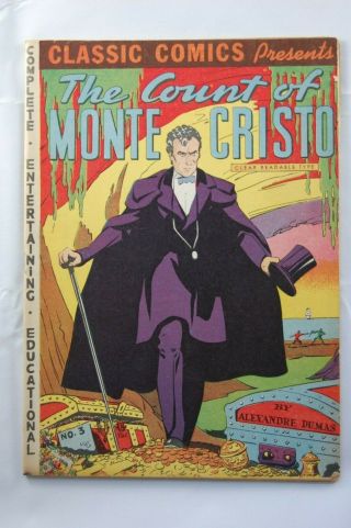 Classic Comics 3 The Count Of Monte Cristo Hrn 10 1942 2nd Ed See Scans