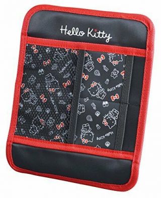 Seiwa Car For Hello Kitty Visor Pocket Bear Kitty Series Black Kt474