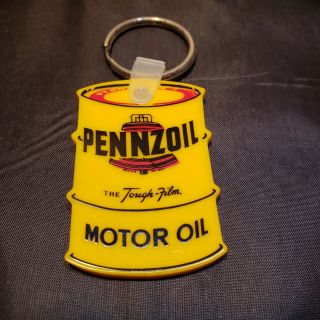 Vintage Pennzoil Motor Oil Tough - Film Barrel Keychain Smith 