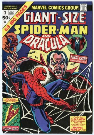 Giant - Size Spider - Man 1 Nm 9.  4 White Pages Dracula Marvel 1974 A