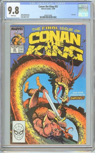 Conan The King 55 Cgc 9.  8 White Pages (1989) 2038157005 Last Issue