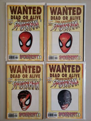 Spider - Man Wanted Dead Or Alive 1 2 3 4 Variant Complete Set Series Run Vf/nm