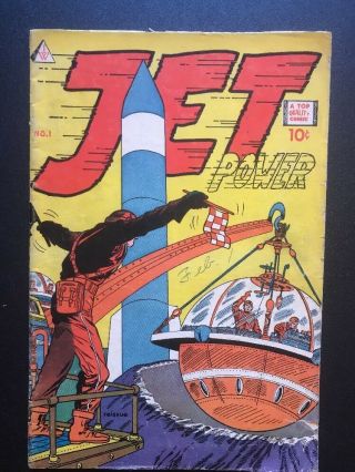 Jet Power 1 I.  W.  Publishing,  1963 Silver - Age Classic Extremely Rare