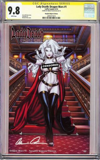 Lady Death Dragon Wars 1 Bp Naughty Variant Cgc 9.  8 Ss Signed Brian Pulido