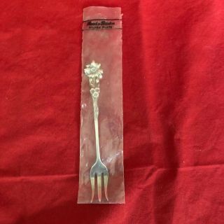 Reed&barton Silver Plated Floral Pickle/olive Fork