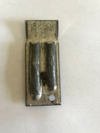 Vintage Tin Metal CRACKER JACK Double Screamer Whistle Trinket Toy Prize 2