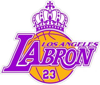 Lebron James Labron La Lakers King James Yellow Or Purple Car Sticker Decal
