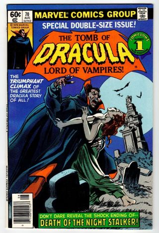The Tomb Of Dracula 70 - Nm Aug 1979 Vintage Marvel Comic